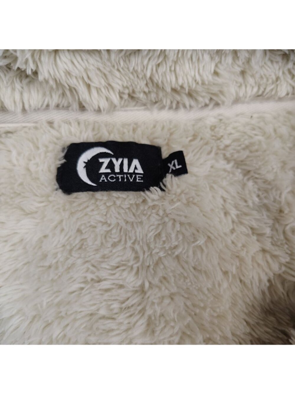 Zyia Active Cream Teddy Fleece 1/4 Zip Pullover Jacket Womens XL - Picture 7 of 12